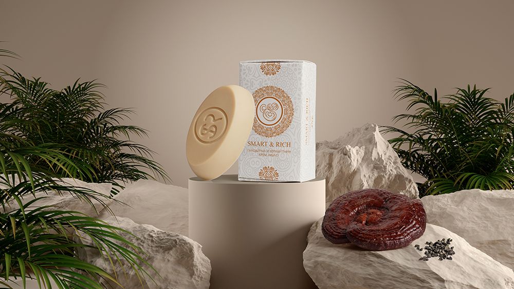 Ganoderma Extract & Black Cumin Cream-Soap Bar – Luxurious Skincare for All Skin Types