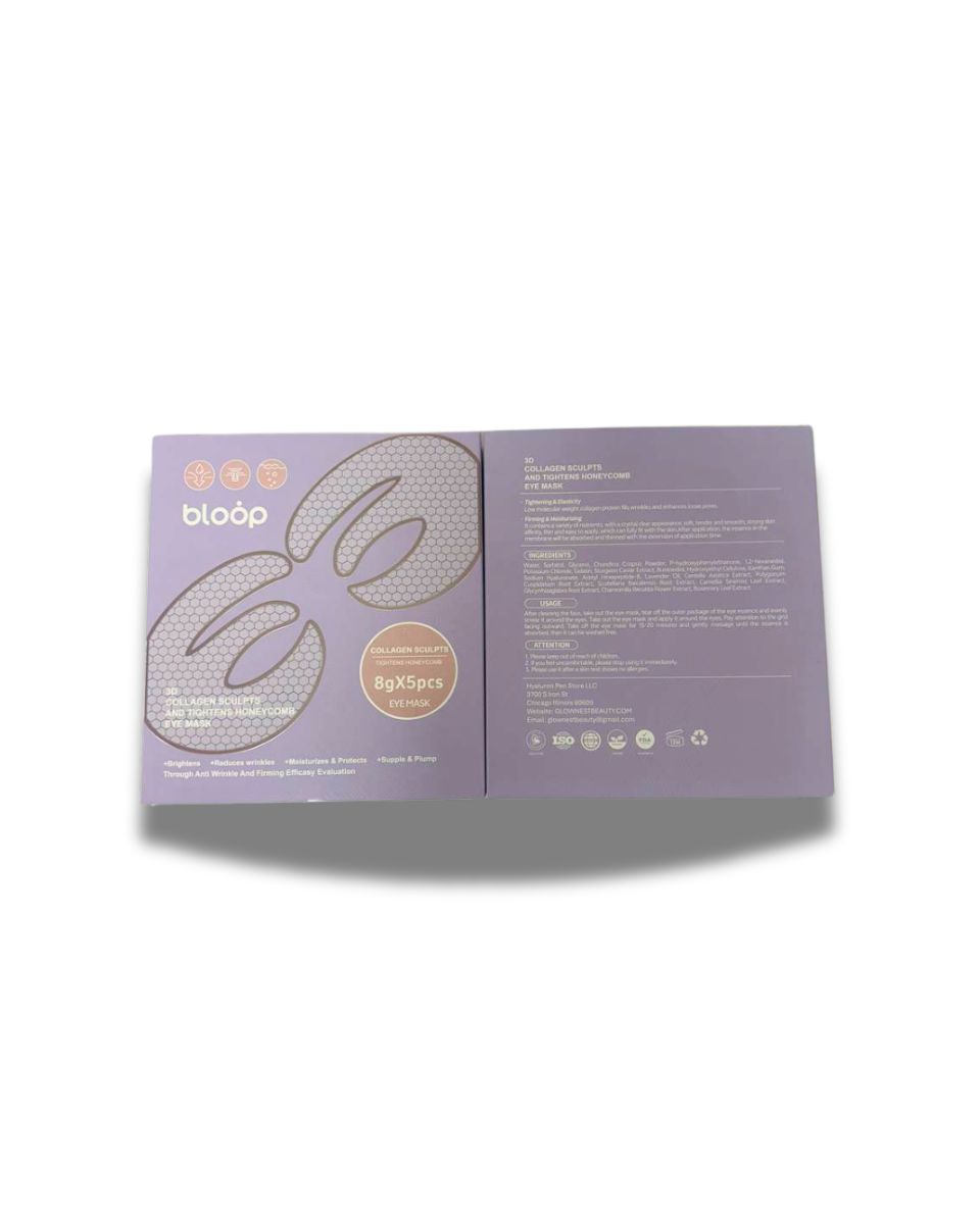 bloop 3D Collagen Sculpts & Tightens Honeycomb Eye Mask